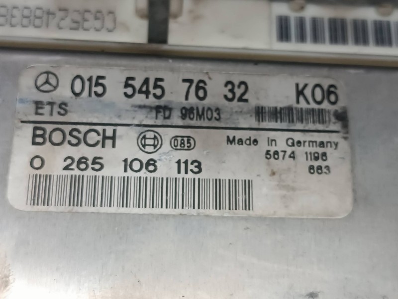 Recambio de centralita abs para mercedes-benz clase e (w210) berlina referencia OEM IAM 0155457632 0265106113 BOSCH