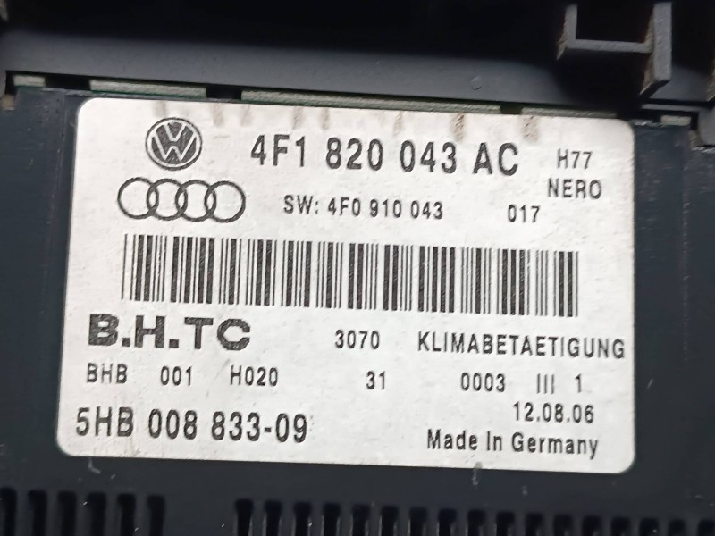 Recambio de mando climatizador para audi a6 allroad quattro (4fh) referencia OEM IAM 4F1820043C 5HB00883309 