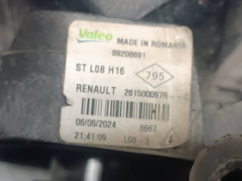 Recambio de faro antiniebla izquierdo para dacia duster ii referencia OEM IAM 261500097R  VALEO