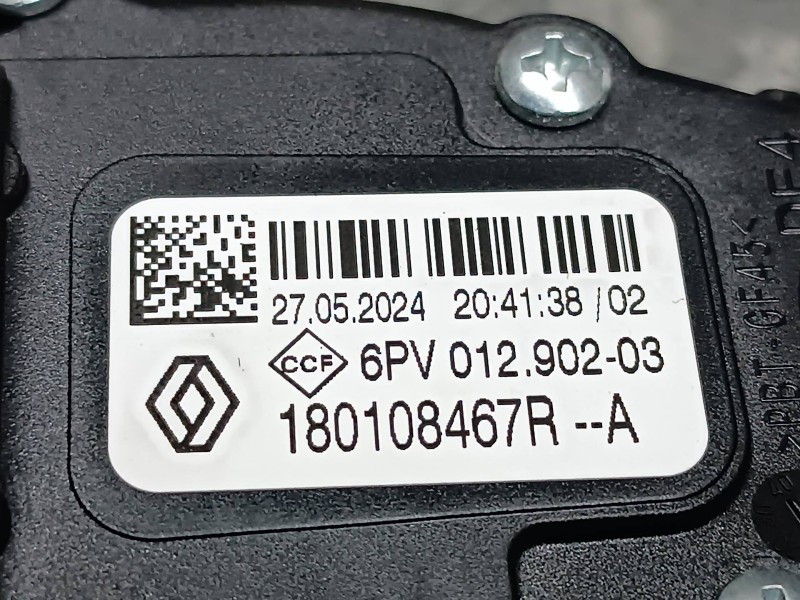 Recambio de pedal acelerador para dacia duster ii referencia OEM IAM 180108467R  CONECTOR 6 PINES