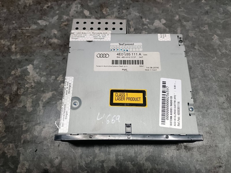 Recambio de sistema audio / radio cd para audi a6 allroad quattro (4fh) referencia OEM IAM 4E0035111A 4E0910111F PANASONIC