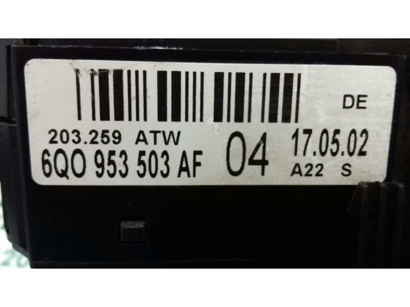 Recambio de mando luces para volkswagen polo (9n1) trendline referencia OEM IAM 6Q0953503AF 283396 VALEO
