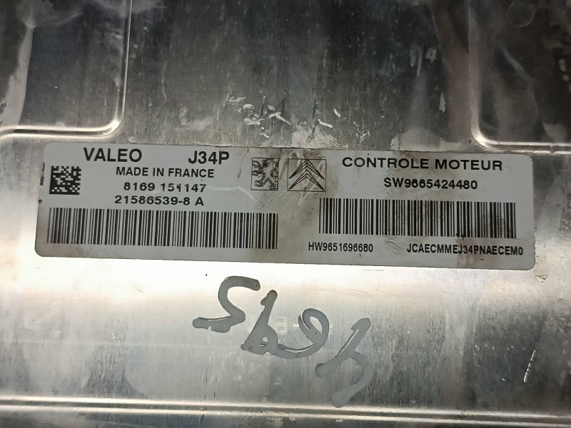 Recambio de centralita motor uce para peugeot 207 referencia OEM IAM 9665424480 9663798280 KIT- VALEO