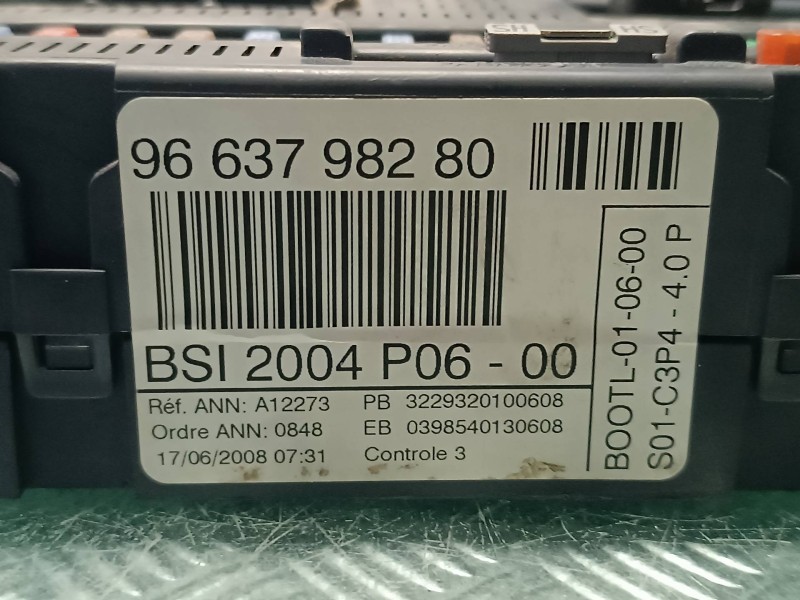 Recambio de centralita motor uce para peugeot 207 referencia OEM IAM 9665424480 9663798280 KIT- VALEO
