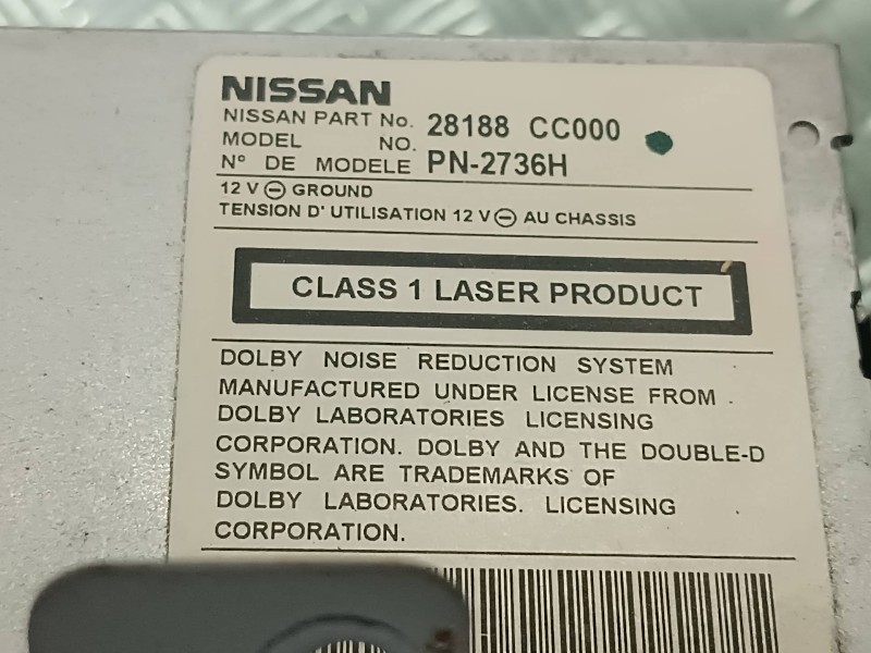 Recambio de pantalla multifuncion para nissan murano (z50) referencia OEM IAM 28188CC000  SISTEMA AUDIO/RADIO CD