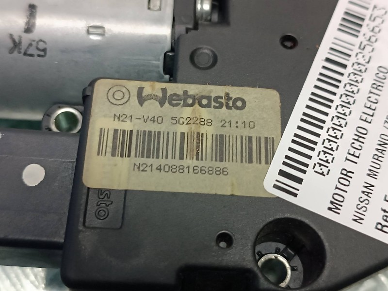 Recambio de motor techo electrico para nissan murano (z50) referencia OEM IAM FR016035  TECHO SOLAR