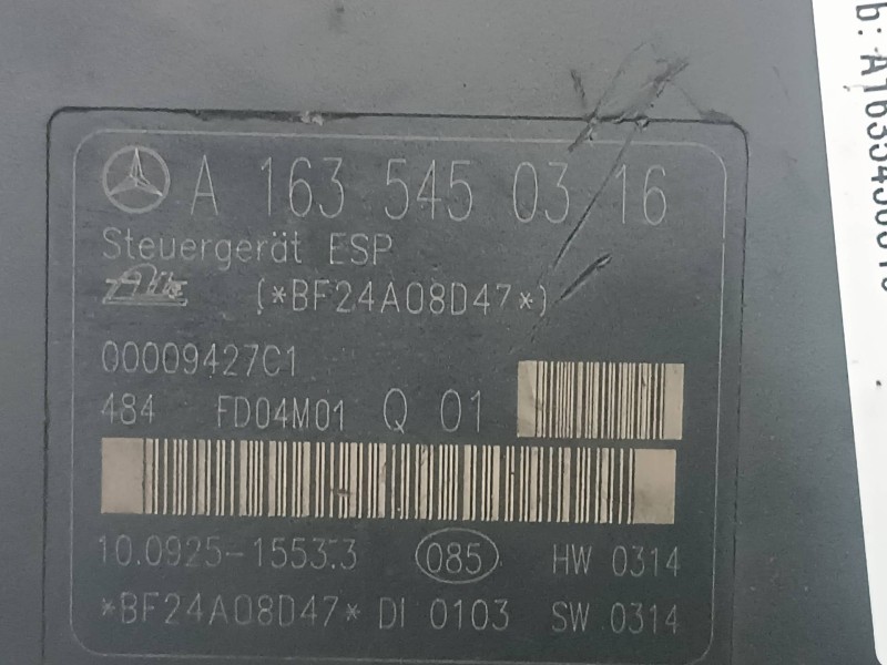 Recambio de abs para mercedes-benz clase m (w163) referencia OEM IAM A1635450316  