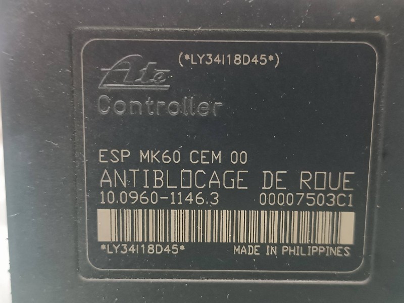 Recambio de abs para citroen c5 berlina referencia OEM IAM 9656419780 10096011463 ATE