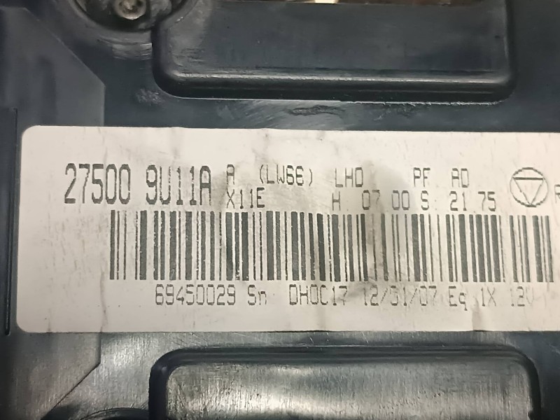 Recambio de mando climatizador para nissan note (e11e) referencia OEM IAM 275009U11A  VALEO