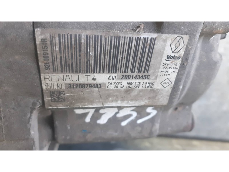 Recambio de compresor aire acondicionado para dacia lodgy referencia OEM IAM 3120879483 Z0014345C VALEO