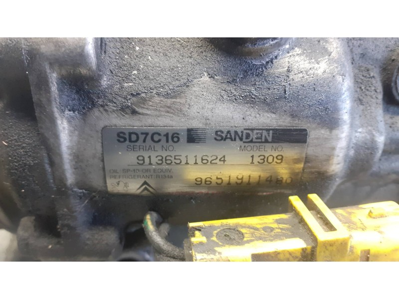 Recambio de compresor aire acondicionado para citroen c4 grand picasso referencia OEM IAM 9651911480 SD7C16 9136511624
