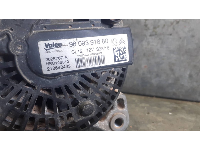 Recambio de alternador para citroen c4 berlina referencia OEM IAM 9809391880 CL12 2625767A