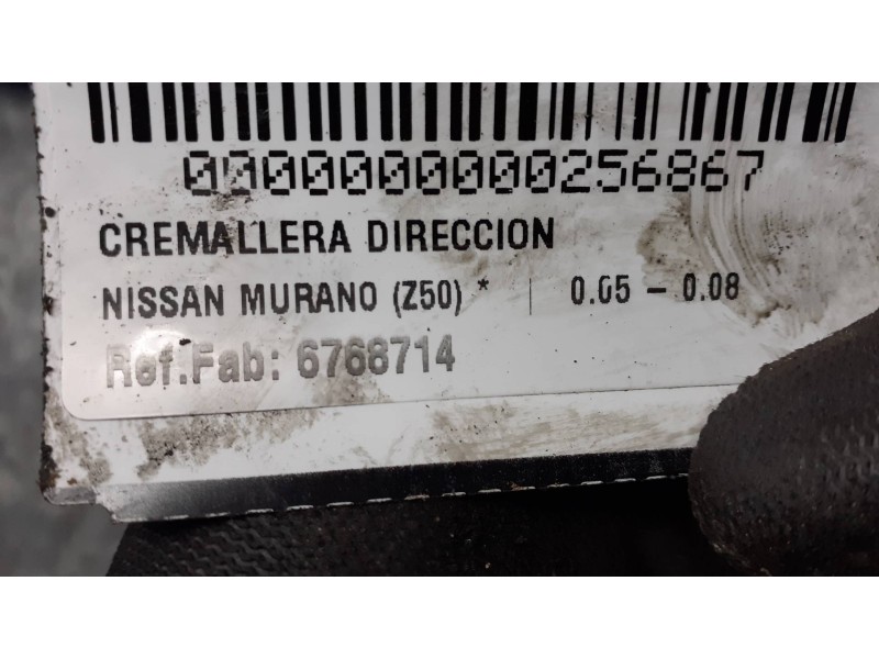 Recambio de cremallera direccion para nissan murano (z50) referencia OEM IAM 6768714  