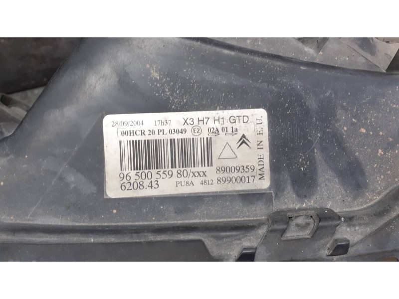 Recambio de faro izquierdo para citroen c5 berlina referencia OEM IAM 9650055980 89009359 