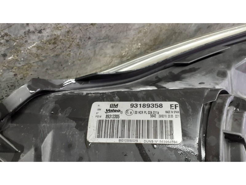 Recambio de faro derecho para opel corsa d referencia OEM IAM 93189358EF  