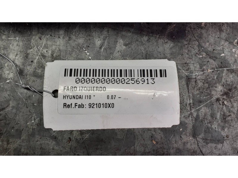 Recambio de faro izquierdo para hyundai i10 referencia OEM IAM 921010X0  