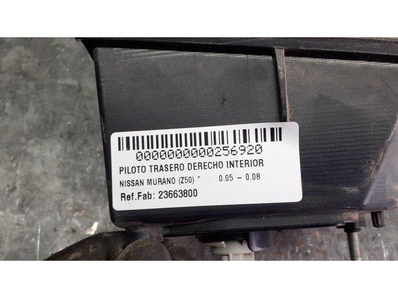 Recambio de piloto trasero derecho interior para nissan murano (z50) referencia OEM IAM 23663800  