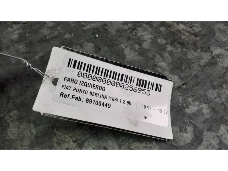 Recambio de faro izquierdo para fiat punto berlina (188) 1.2 8v referencia OEM IAM 89100449  