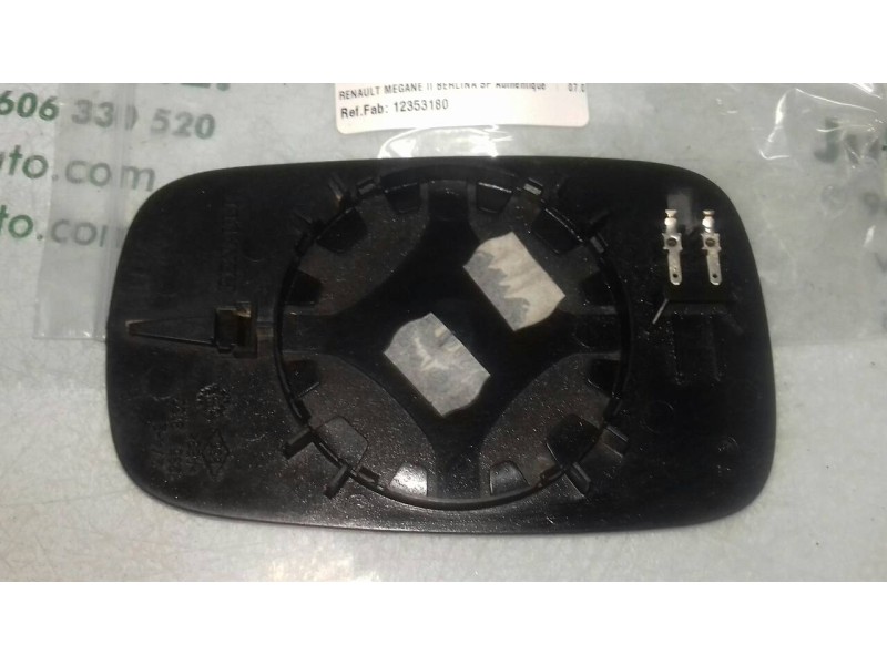Recambio de cristal retrovisor izquierdo para renault megane ii berlina 5p authentique referencia OEM IAM 12353180  