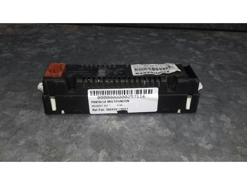 Recambio de pantalla multifuncion para peugeot 207 referencia OEM IAM 966479128001 96647912 9664791280