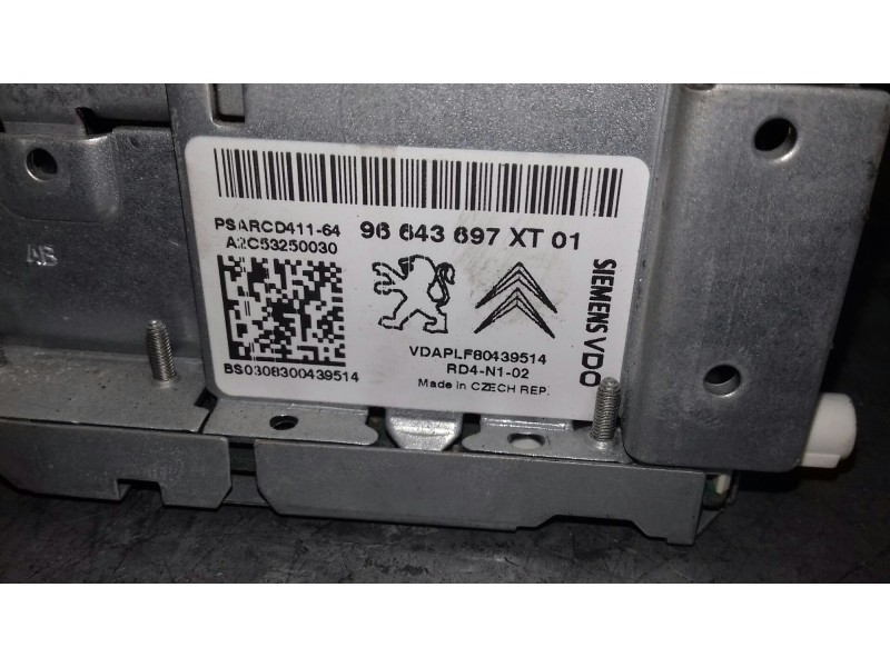Recambio de sistema audio / radio cd para citroen jumpy referencia OEM IAM 96643697XT01 PSARCD41164 96643697XT