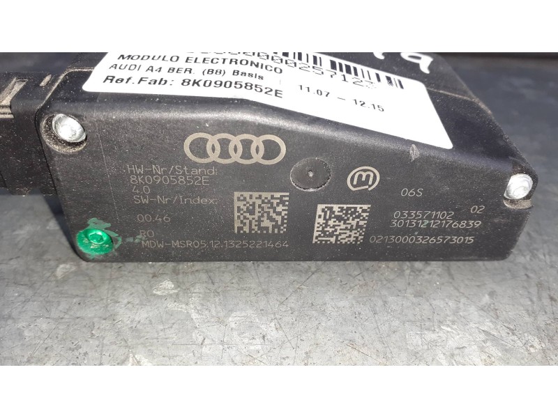 Recambio de modulo electronico para audi a4 ber. (b8) basis referencia OEM IAM 8K0905852E 033571102 BLOQUEO
