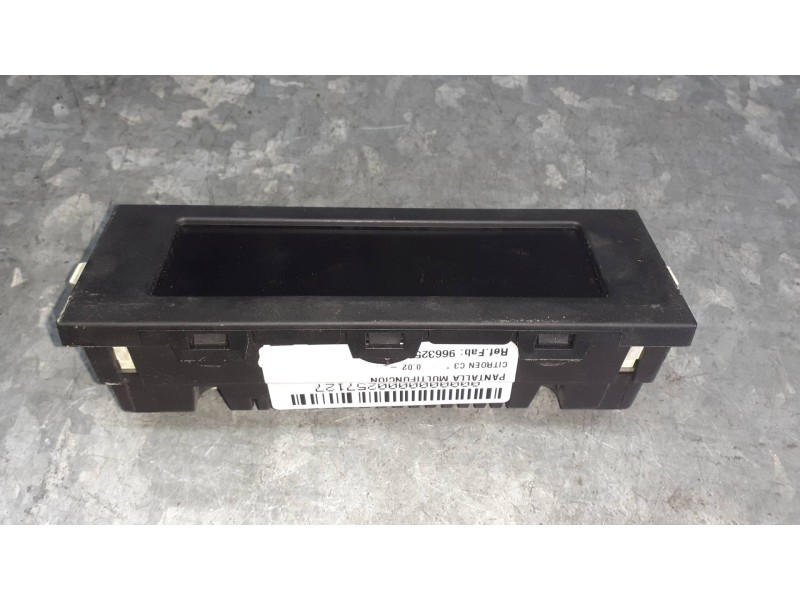 Recambio de pantalla multifuncion para citroen c3 referencia OEM IAM 96632560XT01 96632560XT 1MANFZ17