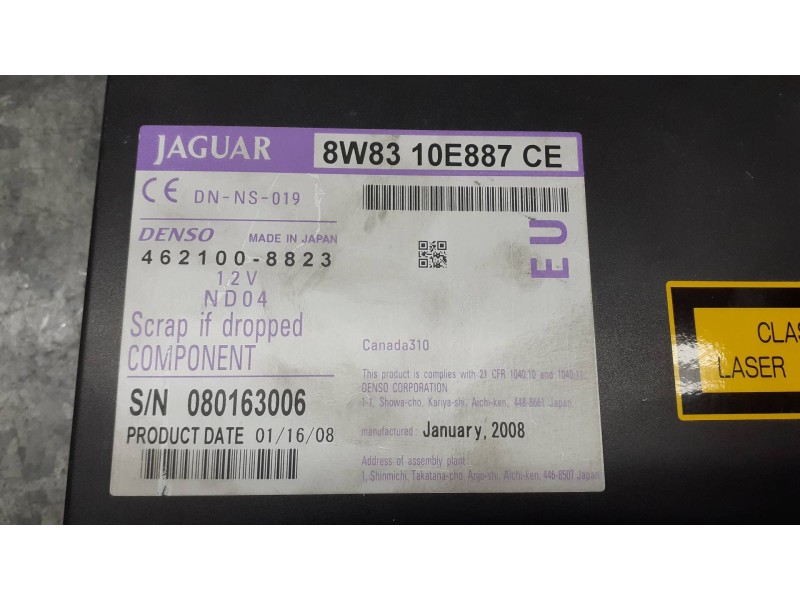 Recambio de sistema dvd para jaguar xf referencia OEM IAM 8W8310E887CE 4621008823 DENSO