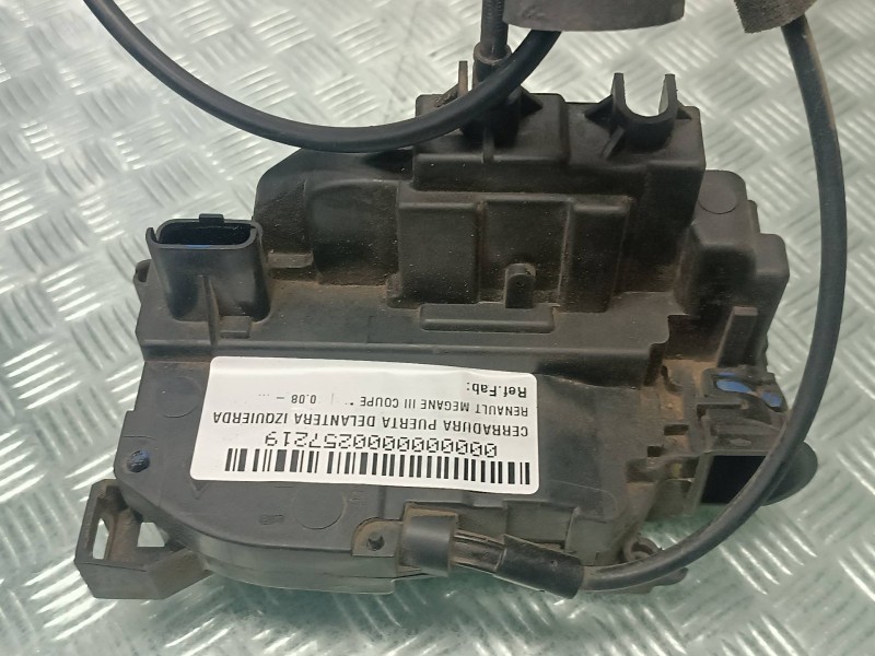 Recambio de cerradura puerta delantera izquierda para renault megane iii coupe referencia OEM IAM  NEGRO CONECTOR 4 PINES