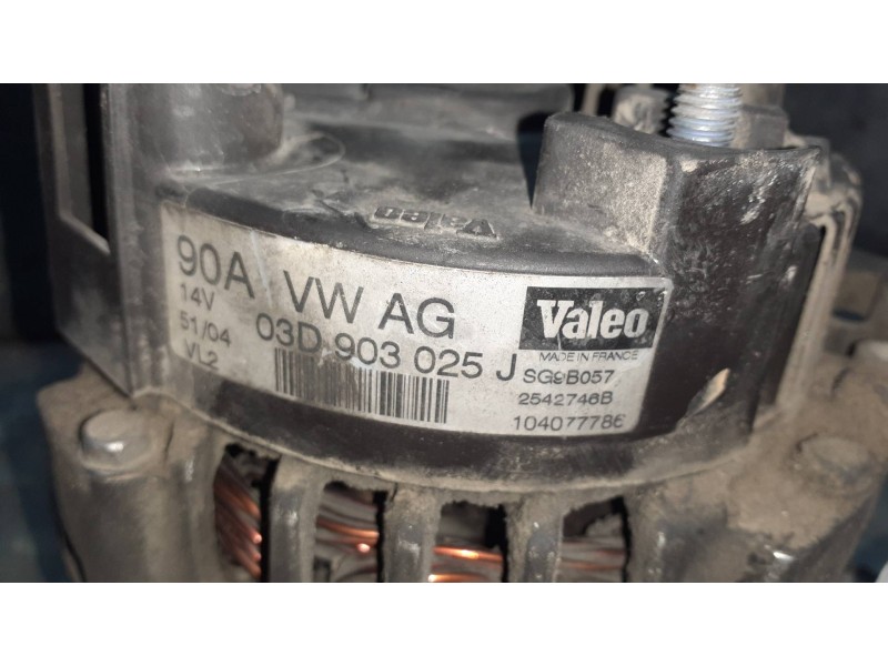 Recambio de alternador para skoda fabia (6y2/6y3) referencia OEM IAM 03D903025J VALEO 90A