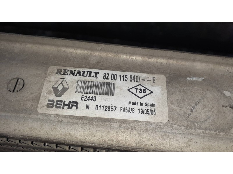 Recambio de intercooler para renault scenic ii referencia OEM IAM 8200115540  BEHR
