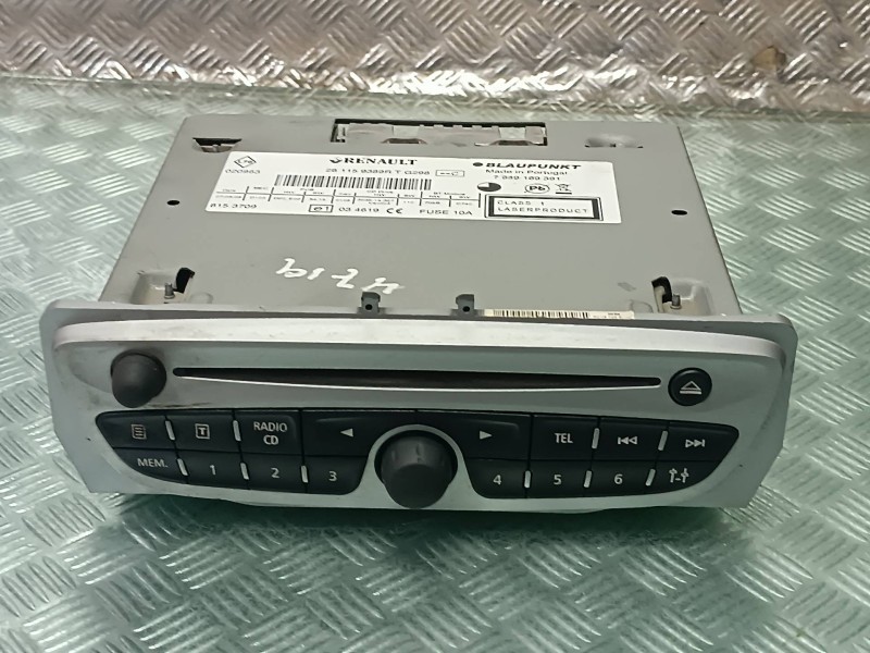 Recambio de sistema audio / radio cd para renault megane iii coupe referencia OEM IAM 281159389R G298 BLAUPUNKT