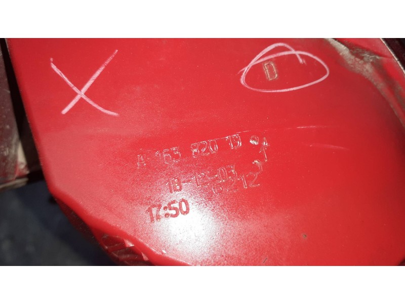 Recambio de piloto trasero izquierdo para mercedes-benz clase m (w163) referencia OEM IAM A16382019  