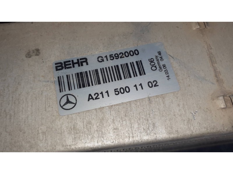 Recambio de intercooler para mercedes-benz clase e (w211) berlina referencia OEM IAM A2115001102 G1592000 BEHR