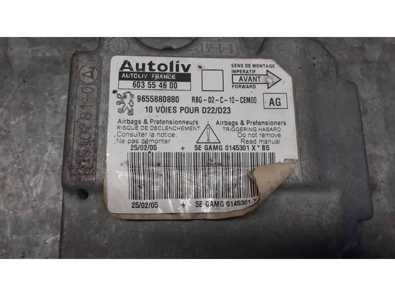 Recambio de centralita airbag para peugeot 407 referencia OEM IAM 9655880880  AUTOLIV