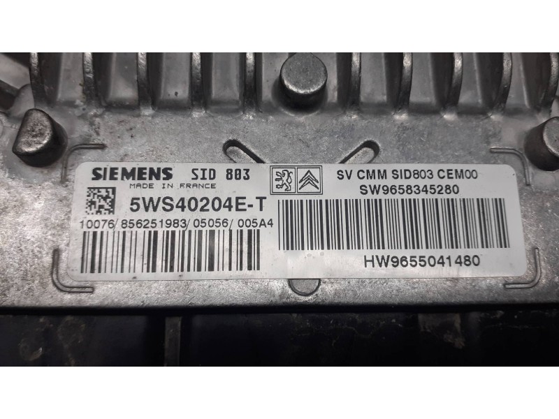 Recambio de centralita motor uce para peugeot 407 referencia OEM IAM SW9658345280 5WS40204ET SIEMENS