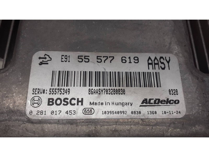Recambio de centralita motor uce para opel insignia berlina referencia OEM IAM E9155577619 0281017453 BOSCH - ACDELCO