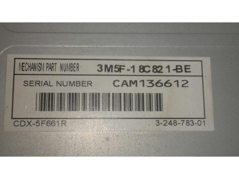 Recambio de sistema audio / radio cd para ford focus berlina (cap) ambiente (d) referencia OEM IAM 4M5T18C815CE  