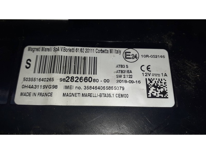 Recambio de modulo electronico para citroen c4 berlina referencia OEM IAM 982826608000 503551640265 TELEFONO