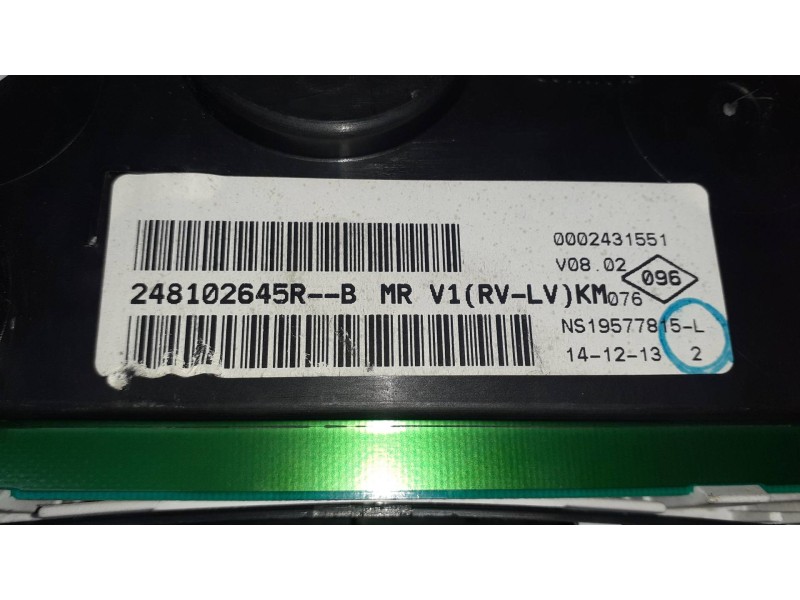 Recambio de cuadro instrumentos para dacia lodgy referencia OEM IAM 248102645RB NS19577815L JOHNSON CONTROL
