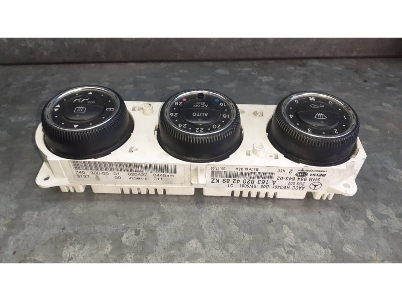 Recambio de mando climatizador para mercedes-benz clase m (w163) referencia OEM IAM A1638204289KZ 5HB96464302 BEHR - HELLA
