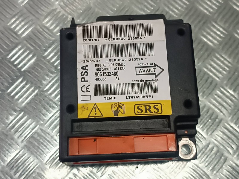 Recambio de centralita airbag para citroen c3 referencia OEM IAM 9661532480  TEMIC