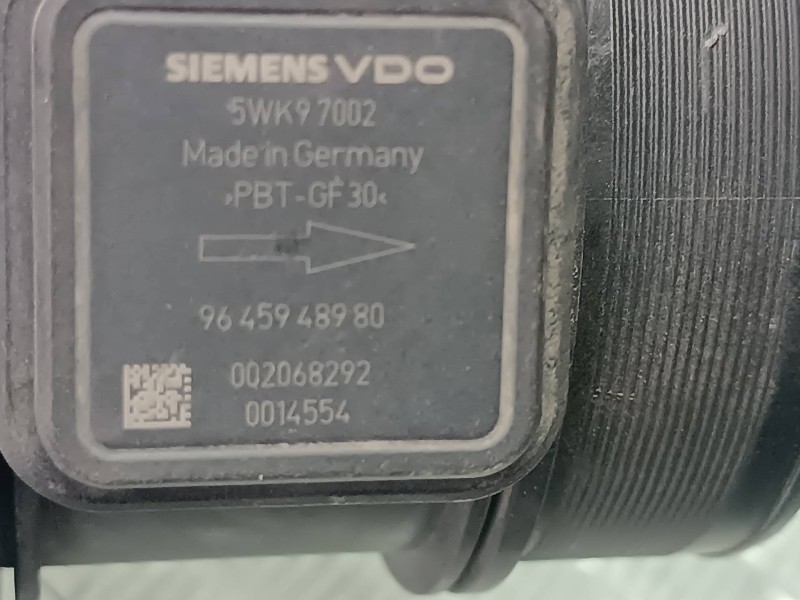 Recambio de caudalimetro para peugeot expert kasten referencia OEM IAM 9645948980 5WK97002 CONECTOR 4 PINES