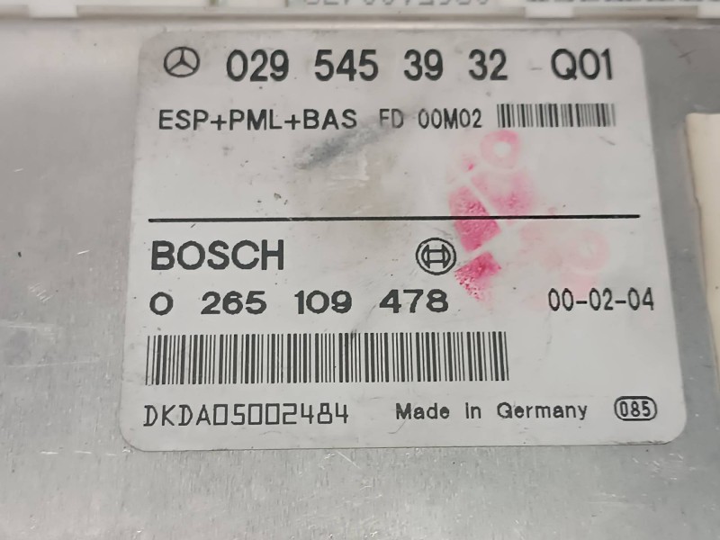 Recambio de centralita abs para mercedes-benz clase s (w220) berlina referencia OEM IAM 0295453932 Q01 0265109478