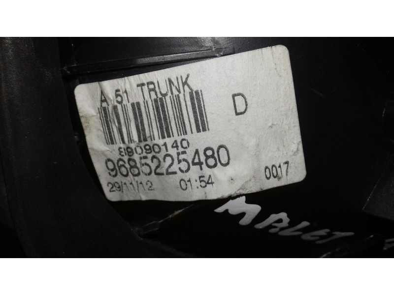 Recambio de piloto trasero derecho interior para citroen c3 referencia OEM IAM 9685225480 9685225480 89080140