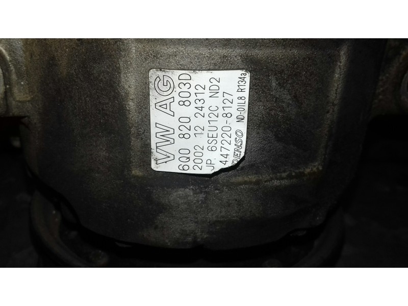 Recambio de compresor aire acondicionado para skoda fabia (6y2/6y3) referencia OEM IAM 6Q0820803D DENSO 6SEU12C
