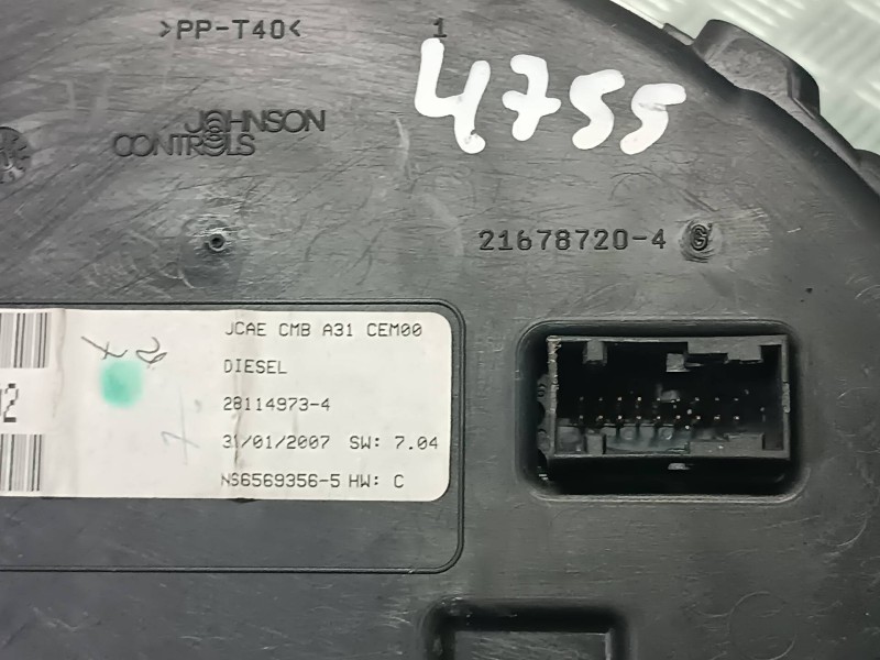 Recambio de cuadro instrumentos para citroen c3 referencia OEM IAM 9660225880 216787204 JOHNSON CONTROLS