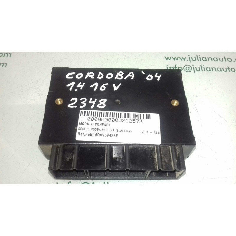 Recambio de modulo confort para seat cordoba berlina (6l2) fresh referencia OEM IAM 6Q0959433E  HELLA