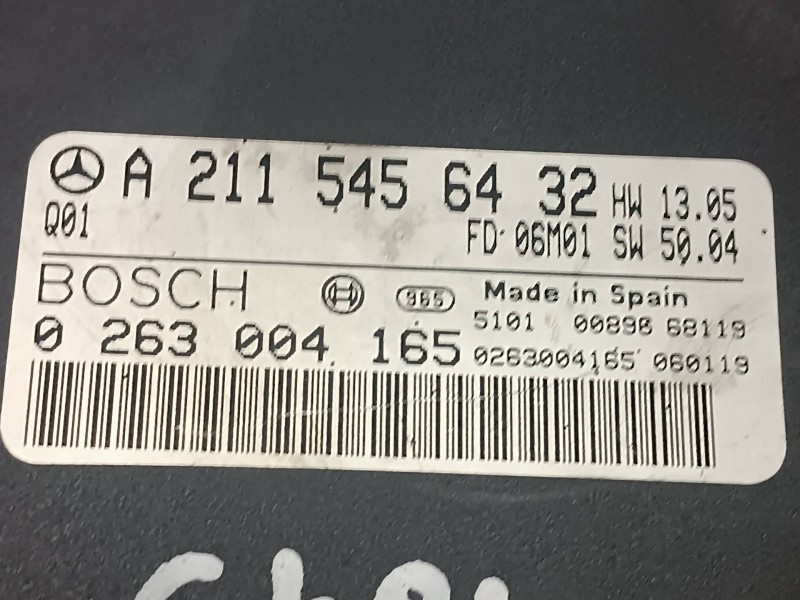 Recambio de modulo electronico para mercedes-benz clase e (w211) berlina referencia OEM IAM A2115456432 0263004165 BOSCH