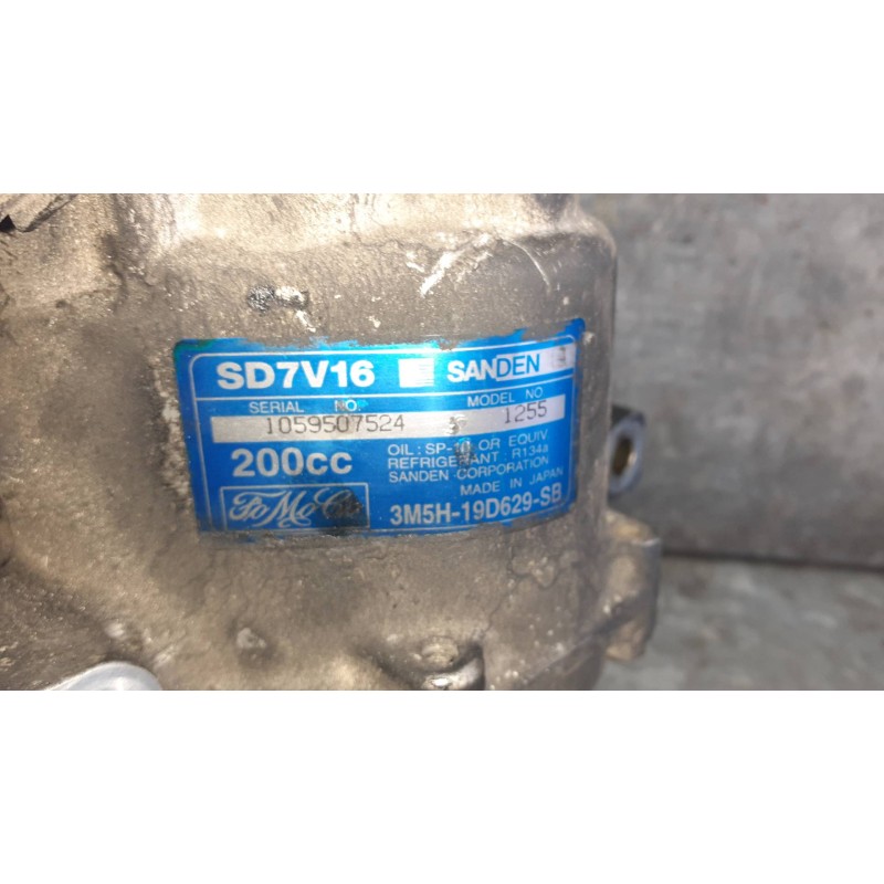 Recambio de compresor aire acondicionado para ford focus berlina (cap) referencia OEM IAM 3M5H19D629SB SD7V16 SANDEN - FOMOCO